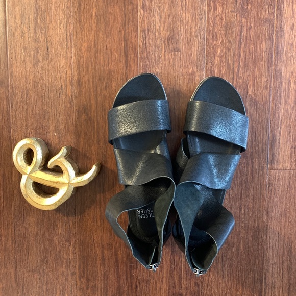 eileen fisher | sport leather sandals - Picture 2 of 3